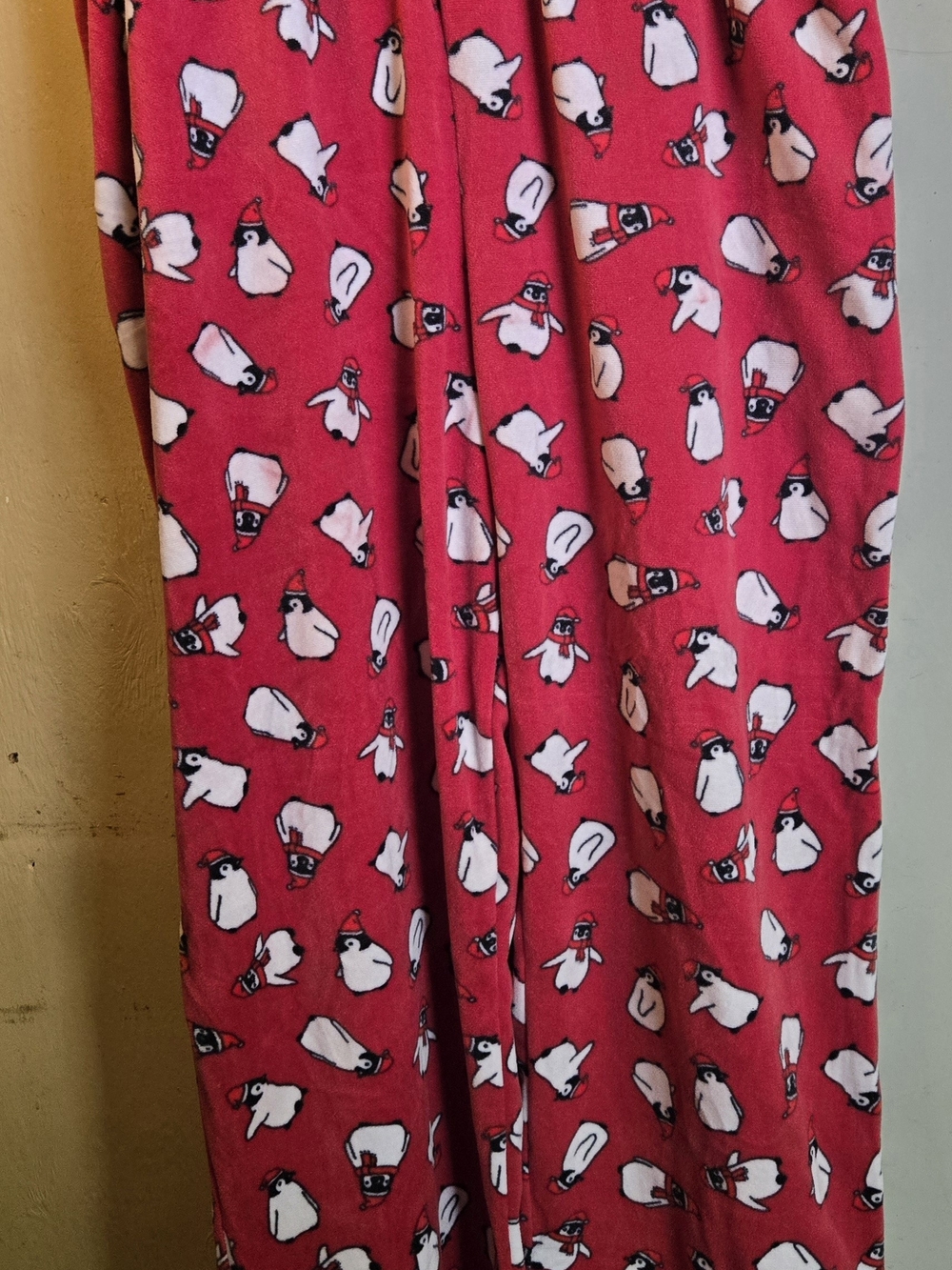 Red Penguin Print Pajama Pants - Unbranded